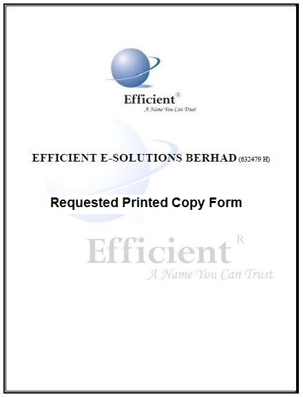 Requested Printed Copy Form